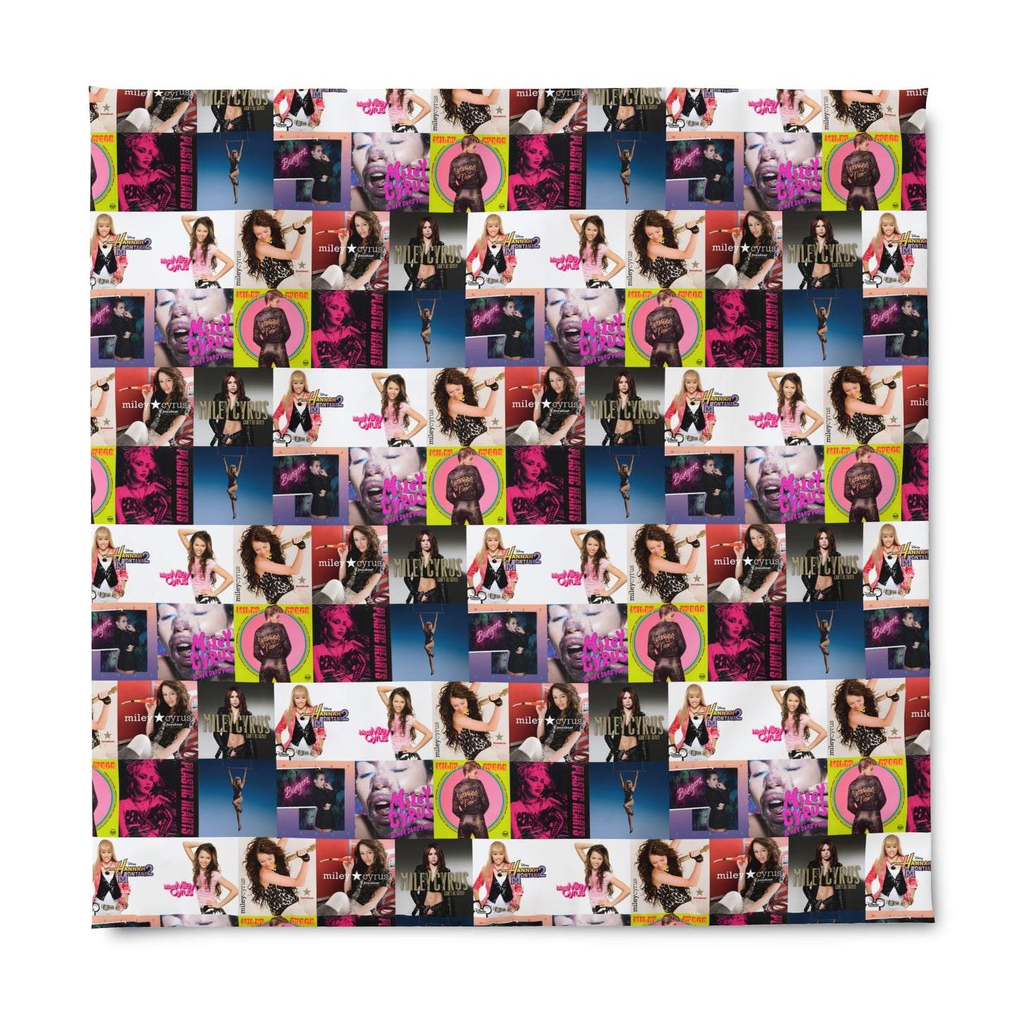 Miley Cyrus Album Cover Collage Duvet Cover