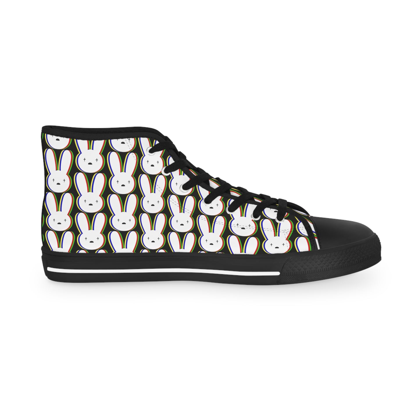 Bad Bunny Logo Pattern Men's High Top Sneakers