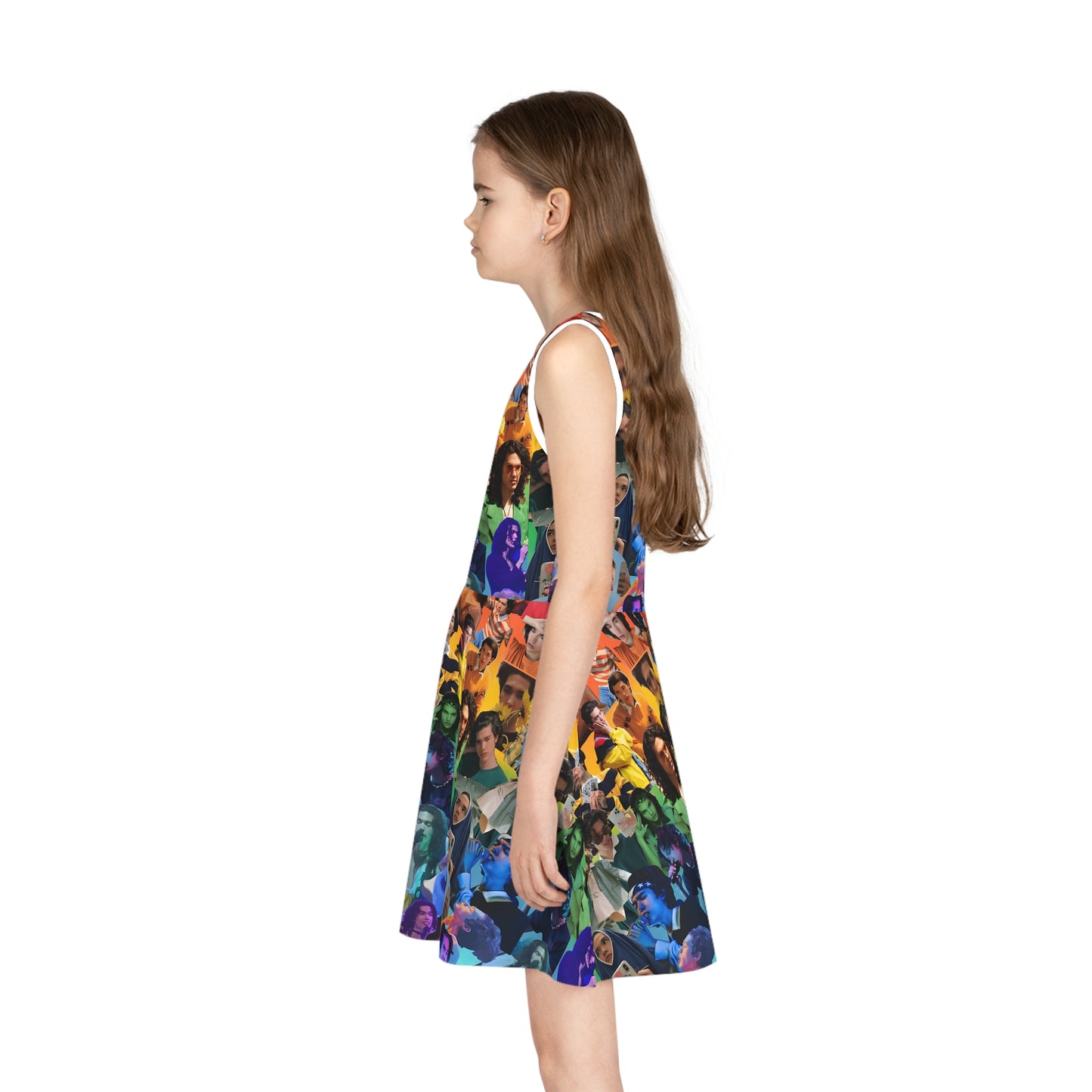 Conan Grey Rainbow Photo Collage Girls' Sleeveless Sundress