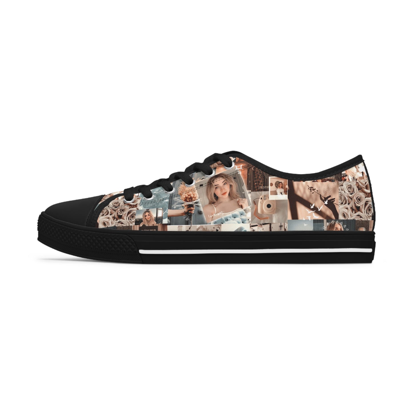 Sabrina Carpenter Peachy Princess Collage Women's Low Top Sneakers