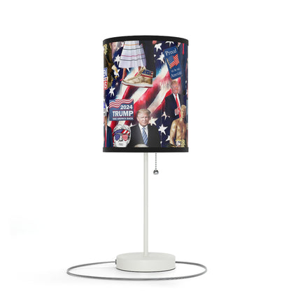 Donald Trump 2024 MAGA Montage Lamp on a Stand