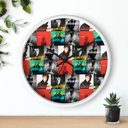 Justin Bieber Album Cover Collage Wall Clock