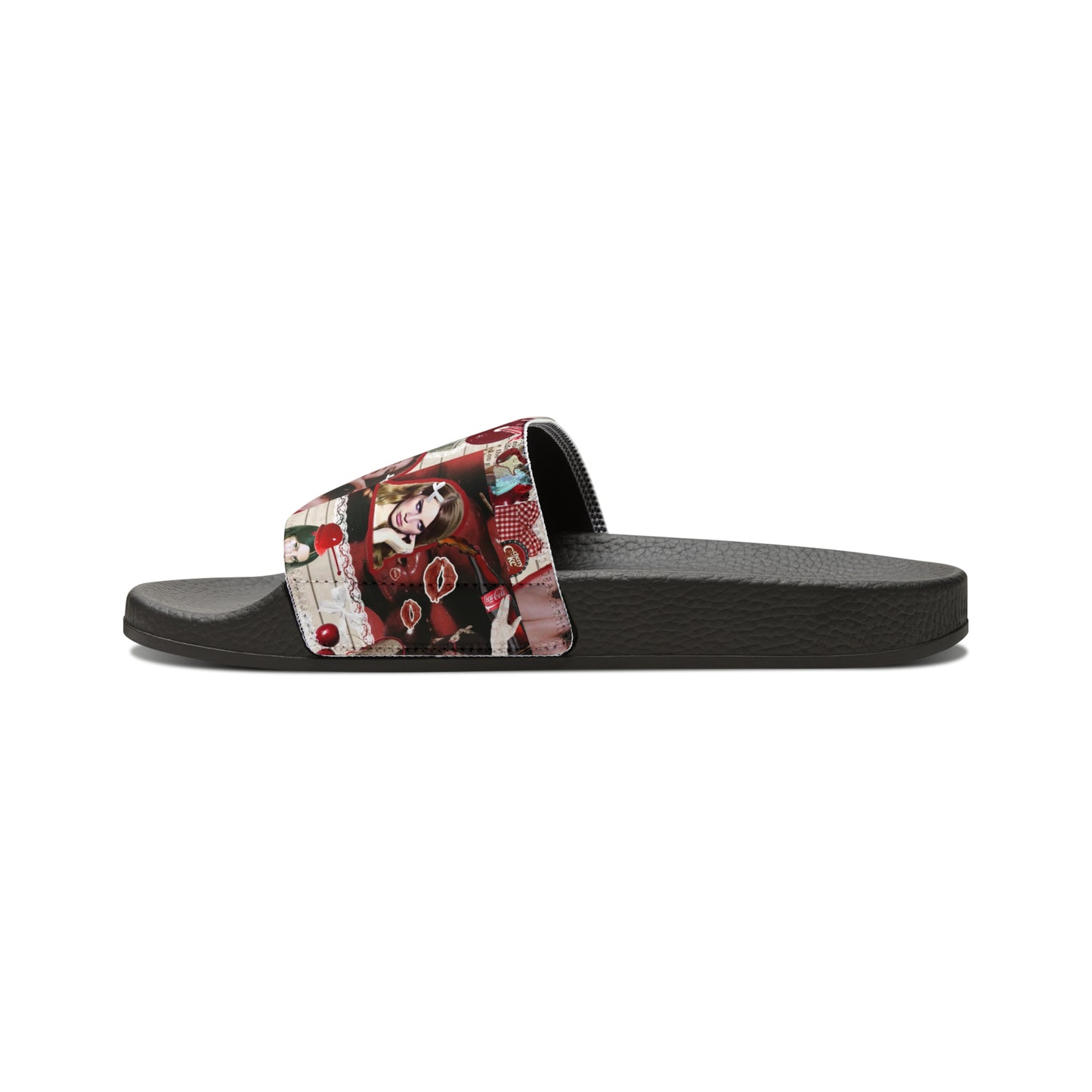 Lana Del Rey Cherry Coke Collage Youth Slide Sandals