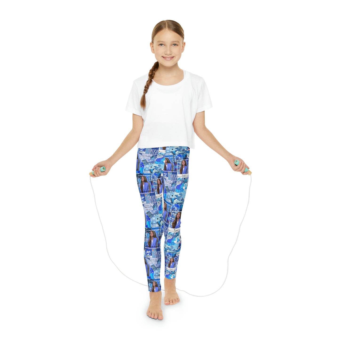 Olivia Rodrigo Blue Aesthetic Collage Youth Leggings