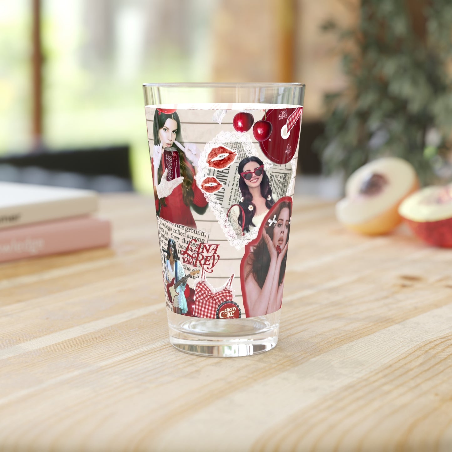 Lana Del Rey Cherry Coke Collage Pint Glass