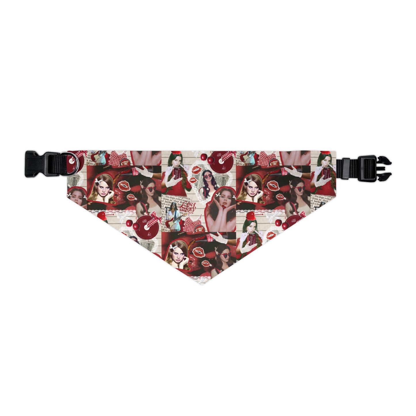 Lana Del Rey Cherry Coke Collage Pet Bandana Collar