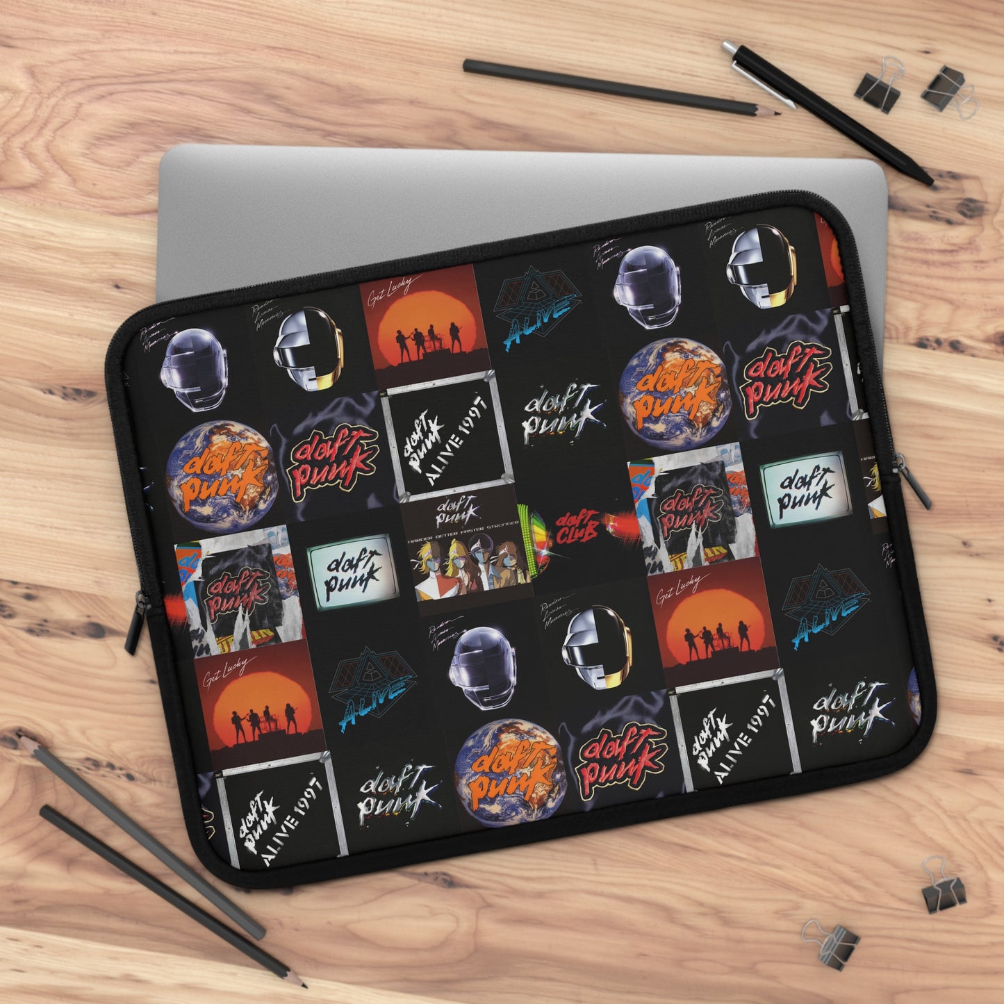Daft Punk Album Cover Art Collage Laptop Sleeve