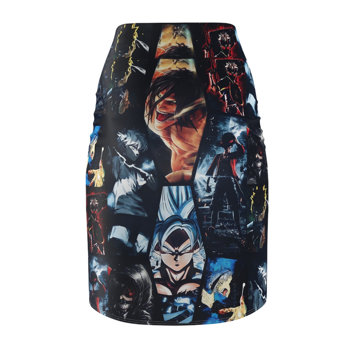 Anime Hero Montage Women's Pencil Skirt