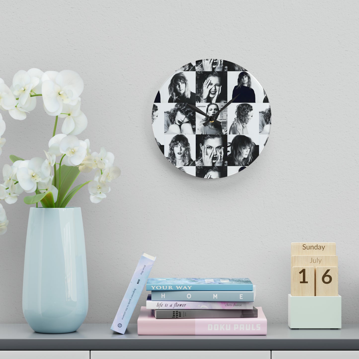 Taylor Swift Reputation Mosaic Acrylic Wall Clock