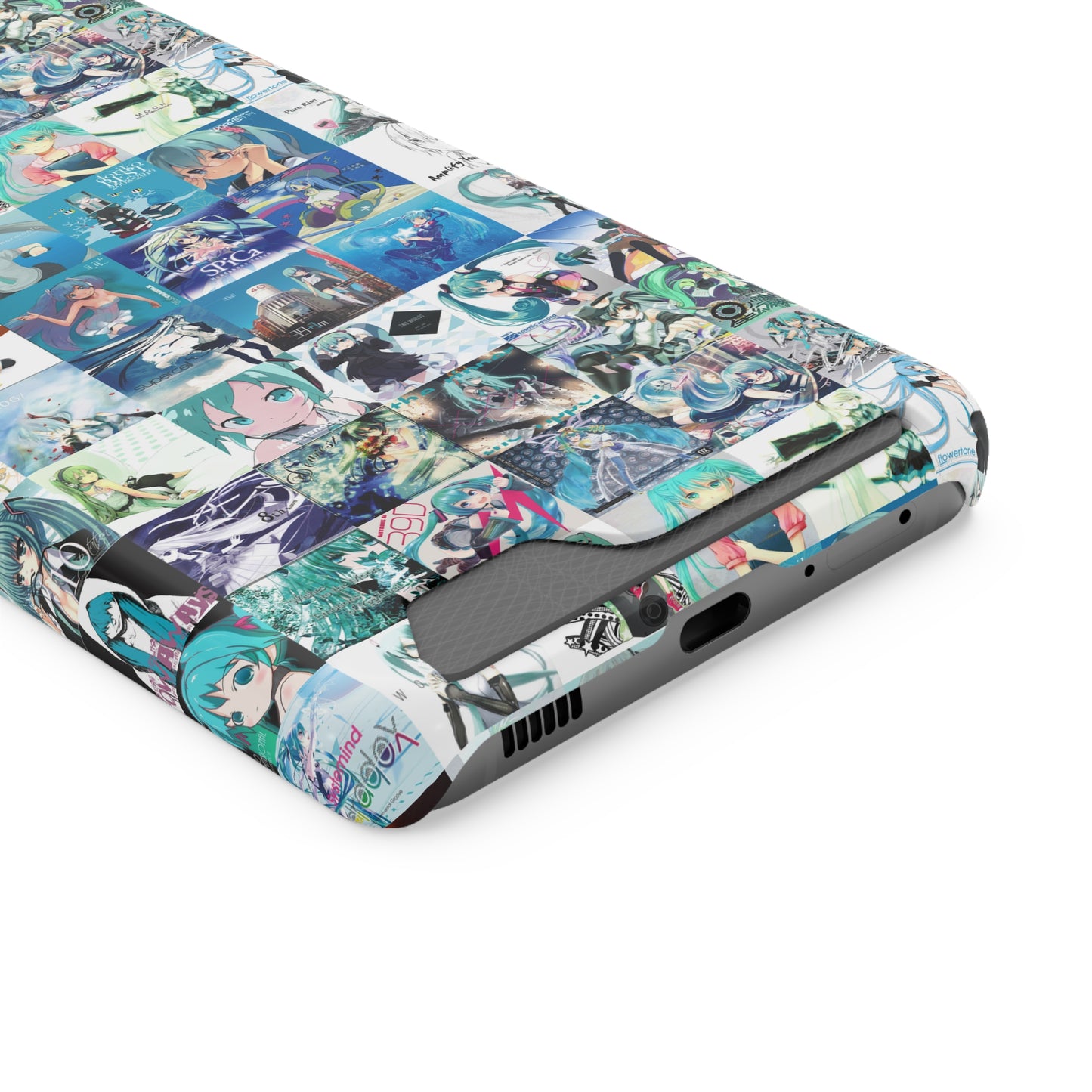 Hatsune Miku Album Cover Collage Phone Case With Card Holder