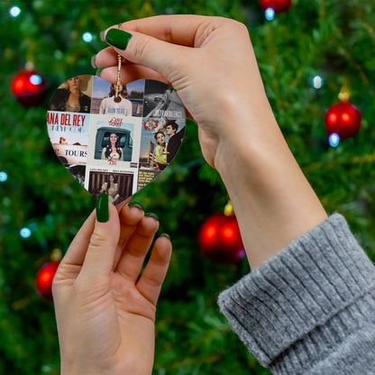 Lana Del Rey Album Cover Collage Ceramic Ornament