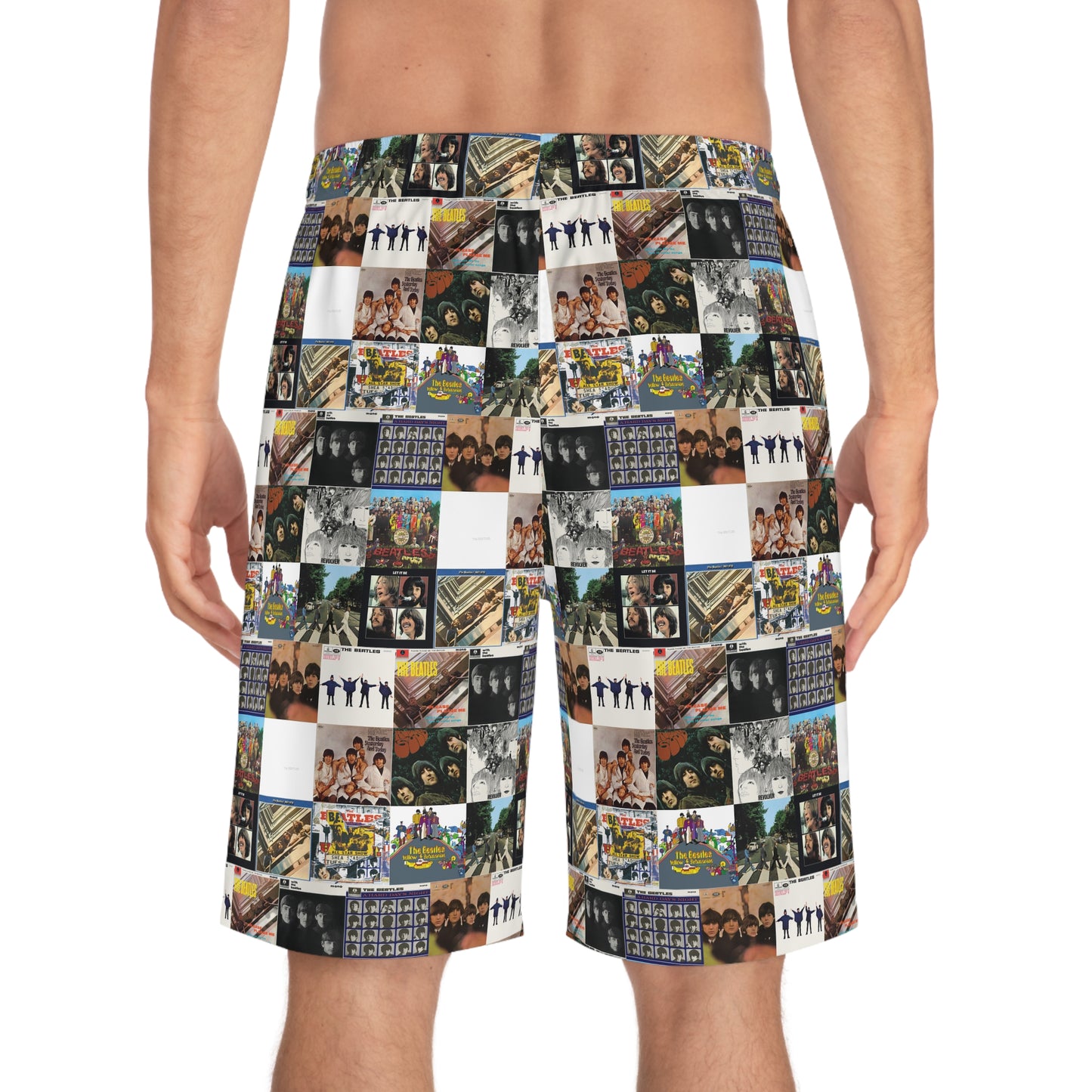 The Beatles Album Cover Collage Men's Board Shorts