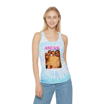 Måneskin Group Photo Tie Dye Racerback Tank Top