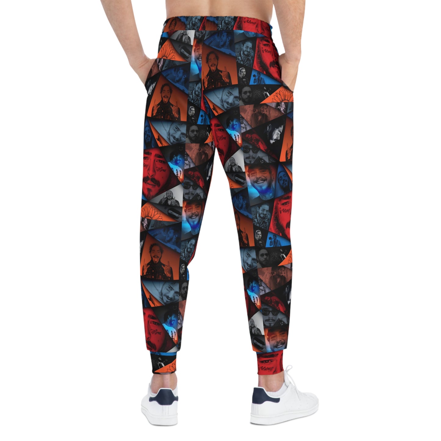 Post Malone Crystal Portraits Collage Athletic Jogger Sweatpants