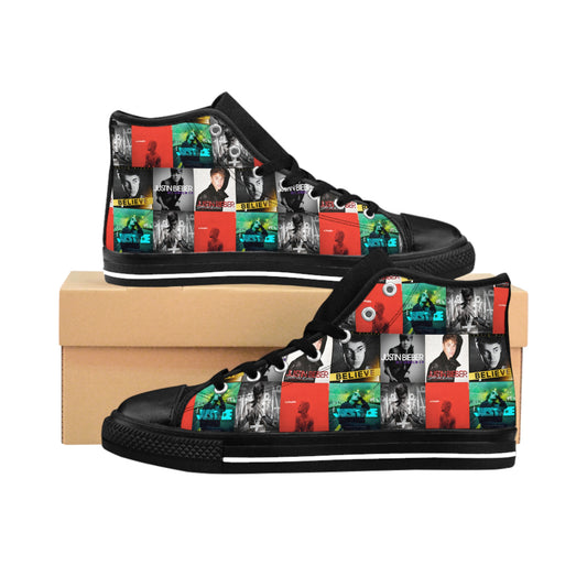 Justin Bieber Album Cover Collage Women's Classic Sneakers