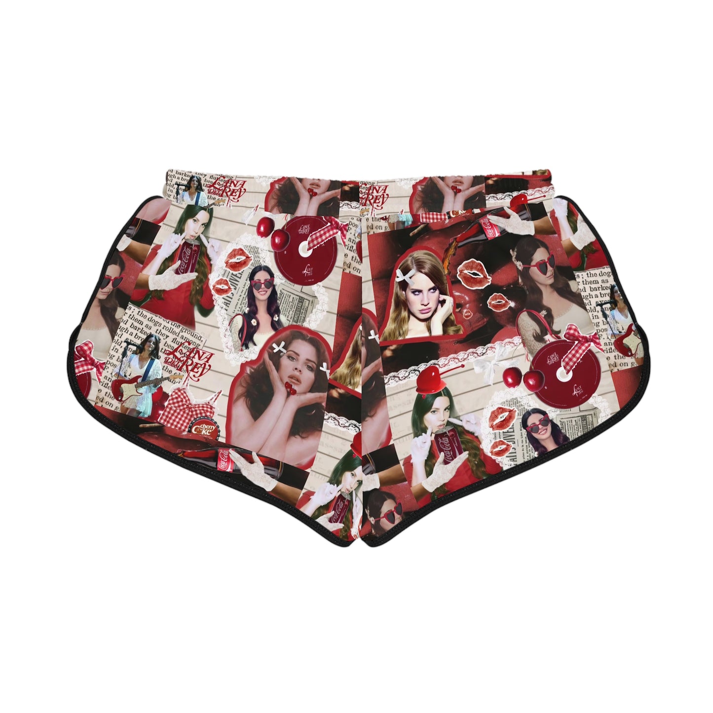 Lana Del Rey Cherry Coke Collage Women's Relaxed Shorts