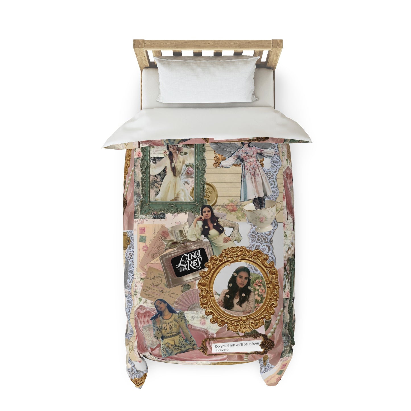 Lana Del Rey Victorian Collage Duvet Cover