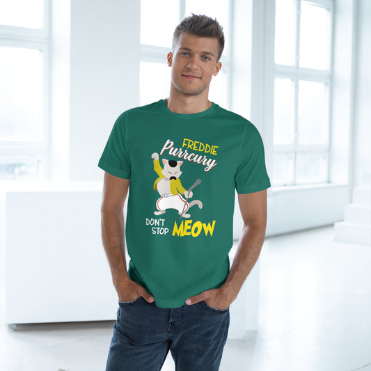 Queen Don't Stop Meow Freddie Purrcury Unisex Deluxe T-shirt