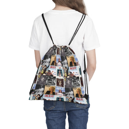 Lana Del Rey Album Cover Collage Outdoor Drawstring Bag