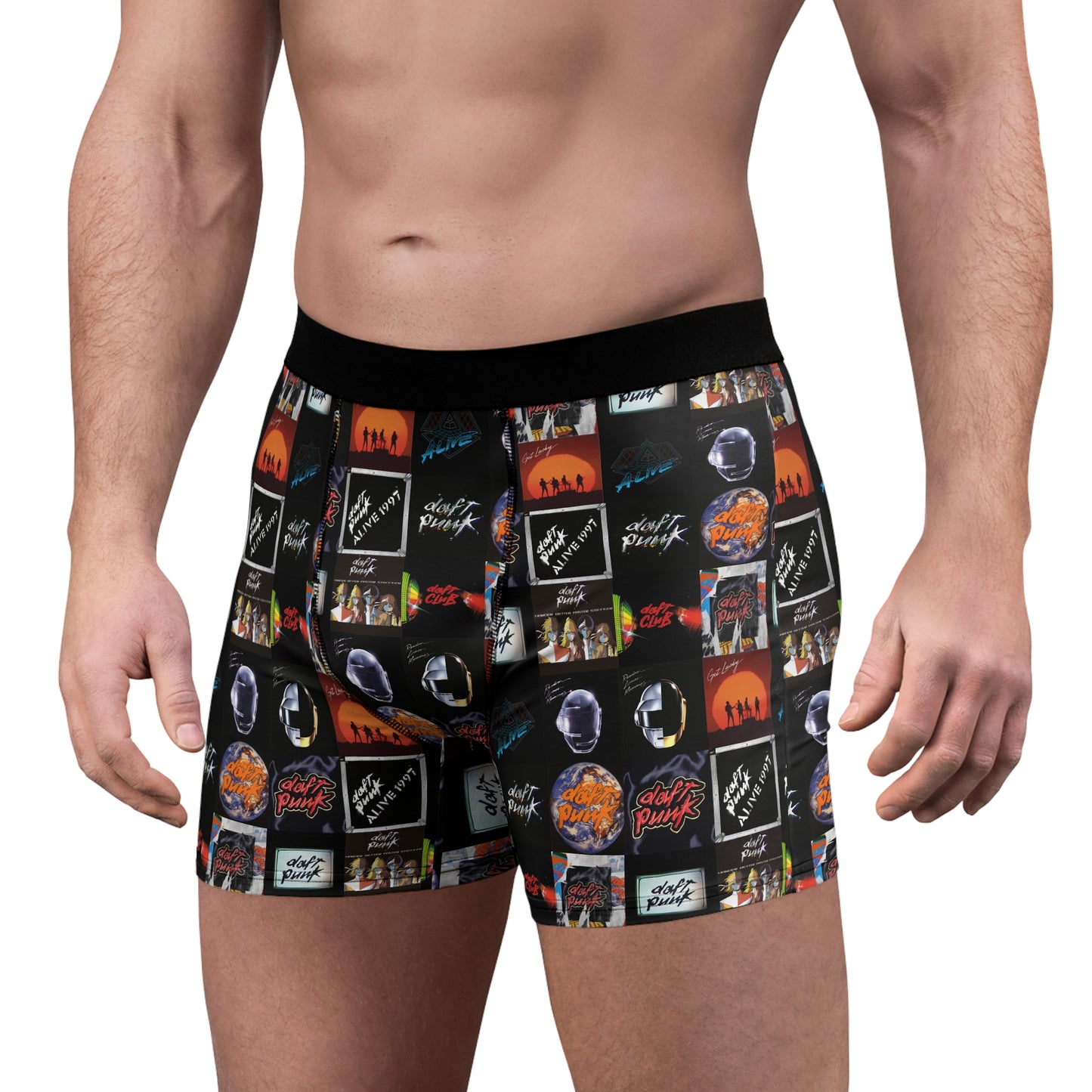 Daft Punk Album Cover Art Collage Men's Boxer Briefs Underwear