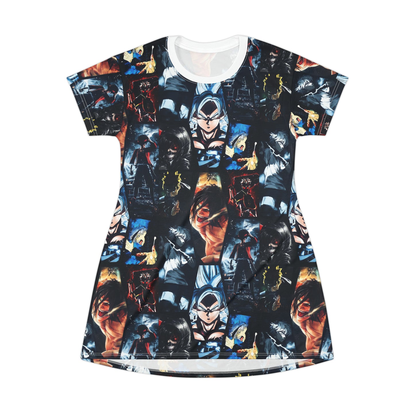 Anime Hero Montage T-Shirt Dress