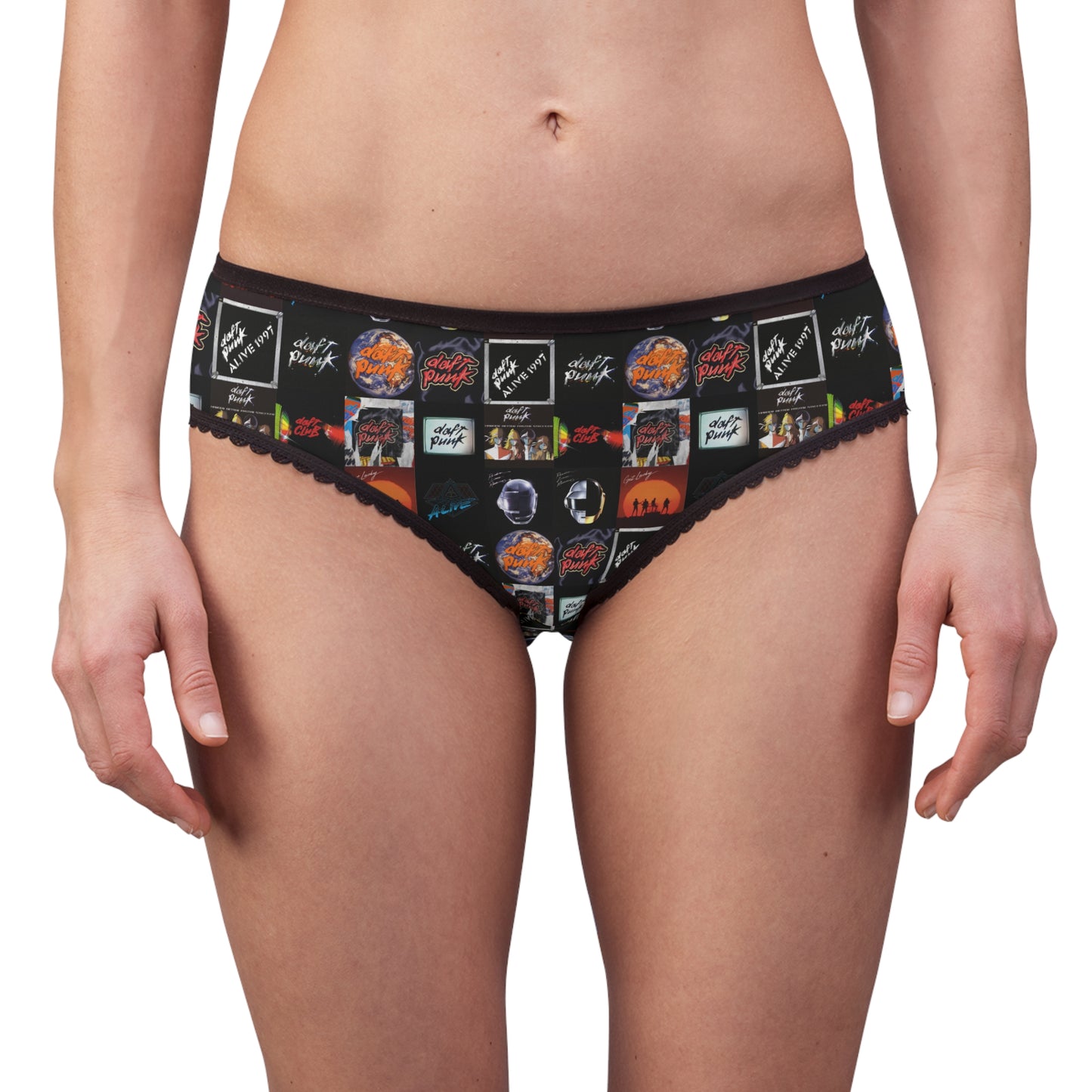 Daft Punk Album Cover Art Collage Women's Briefs Panties