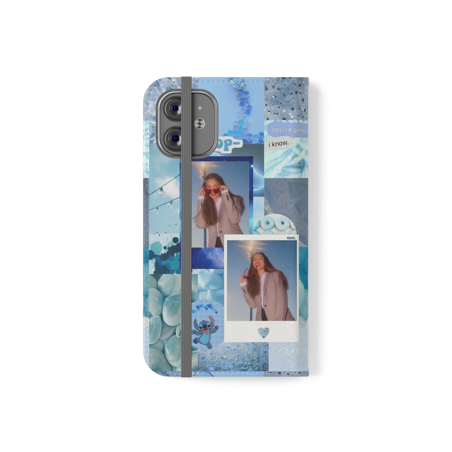 Olivia Rodrigo Light Blue Aesthetic Collage Phone Flip Case