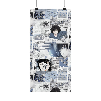 Demon Slayer Giyu Aesthetic Collage Matte Vertical Poster