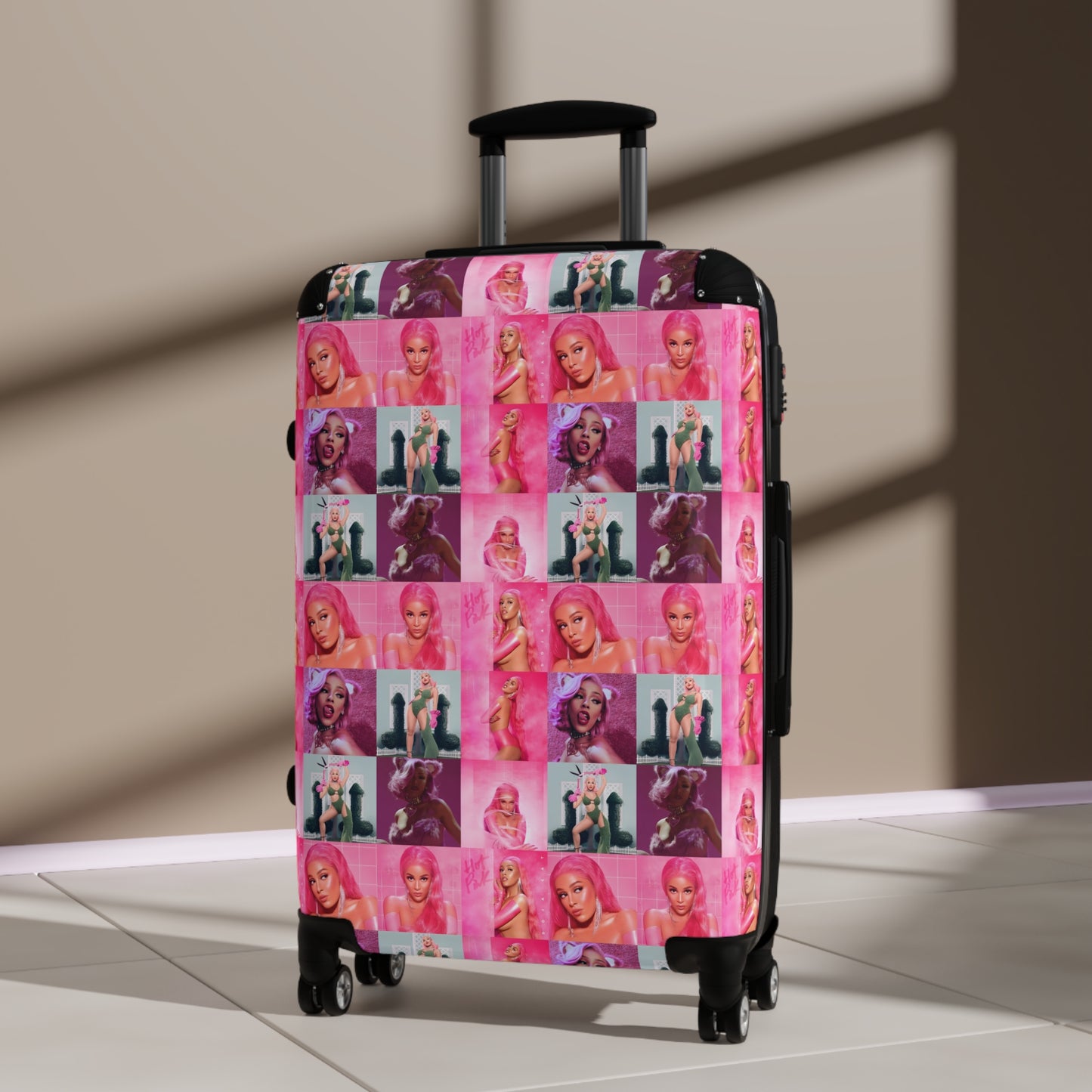 Doja Cat Hot Pink Mosaic Suitcase