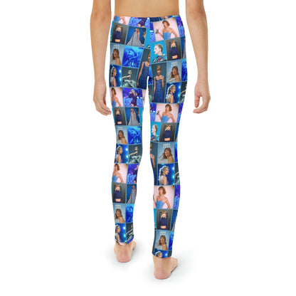 Taylor Swift Blue Dreams Collage Youth Leggings