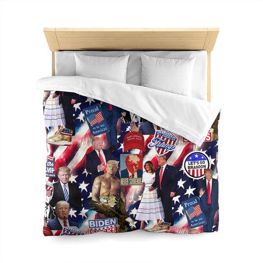 Donald Trump 2024 MAGA Montage Microfiber Duvet Cover