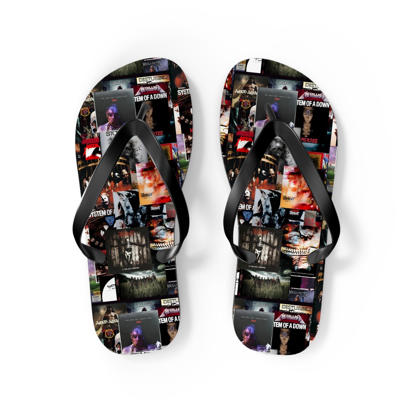 Slipknot Chaotic Album Art Collage Flip Flops