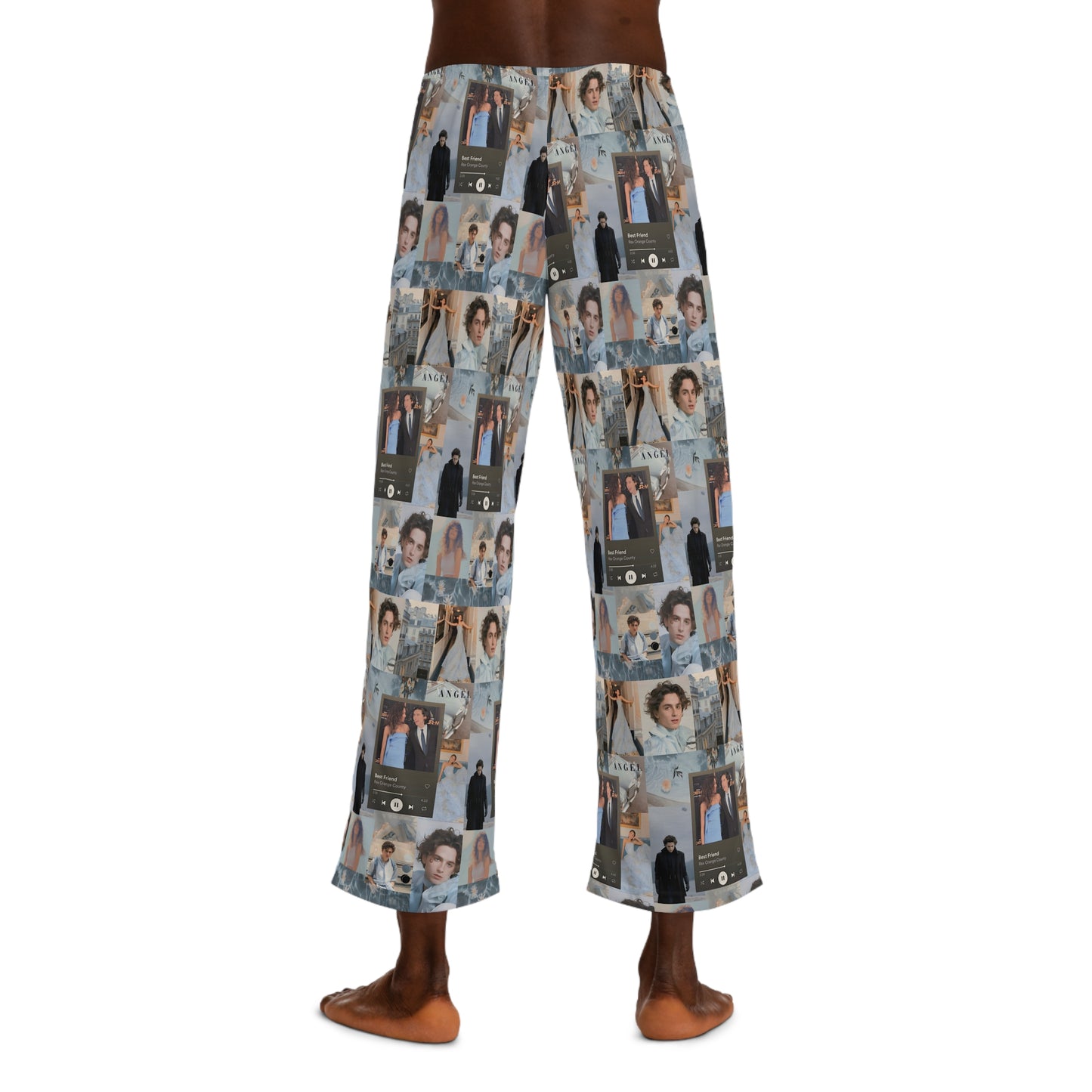 Timothee Chalamet And Zendaya Best Friend Collage Men's Pajama Pants