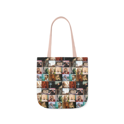 Sabrina Carpenter Album Cover Collage Polyester Canvas Tote Bag