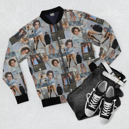 Timothee Chalamet And Zendaya Best Friend Collage Men's Bomber Jacket