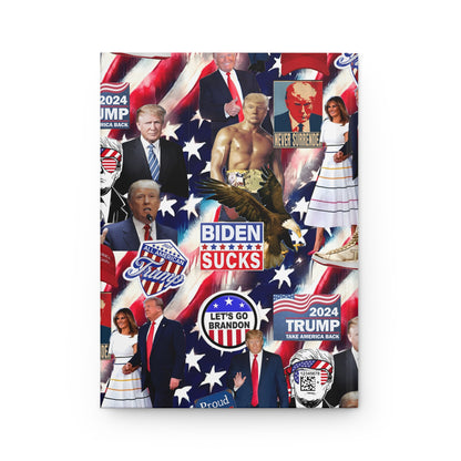 Donald Trump 2024 MAGA Montage Hardcover Journal Matte