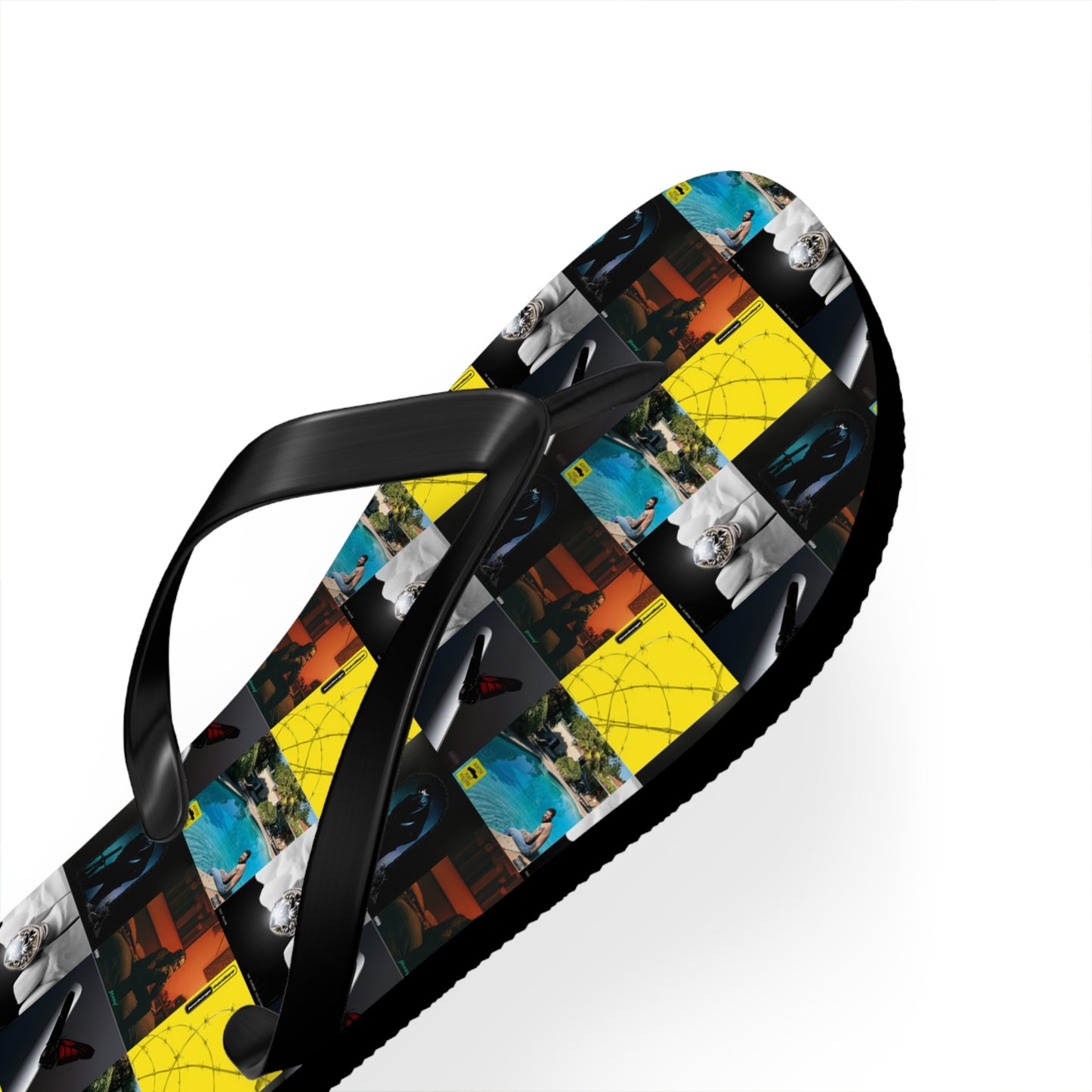 Post Malone On Tour Collage Flip Flops