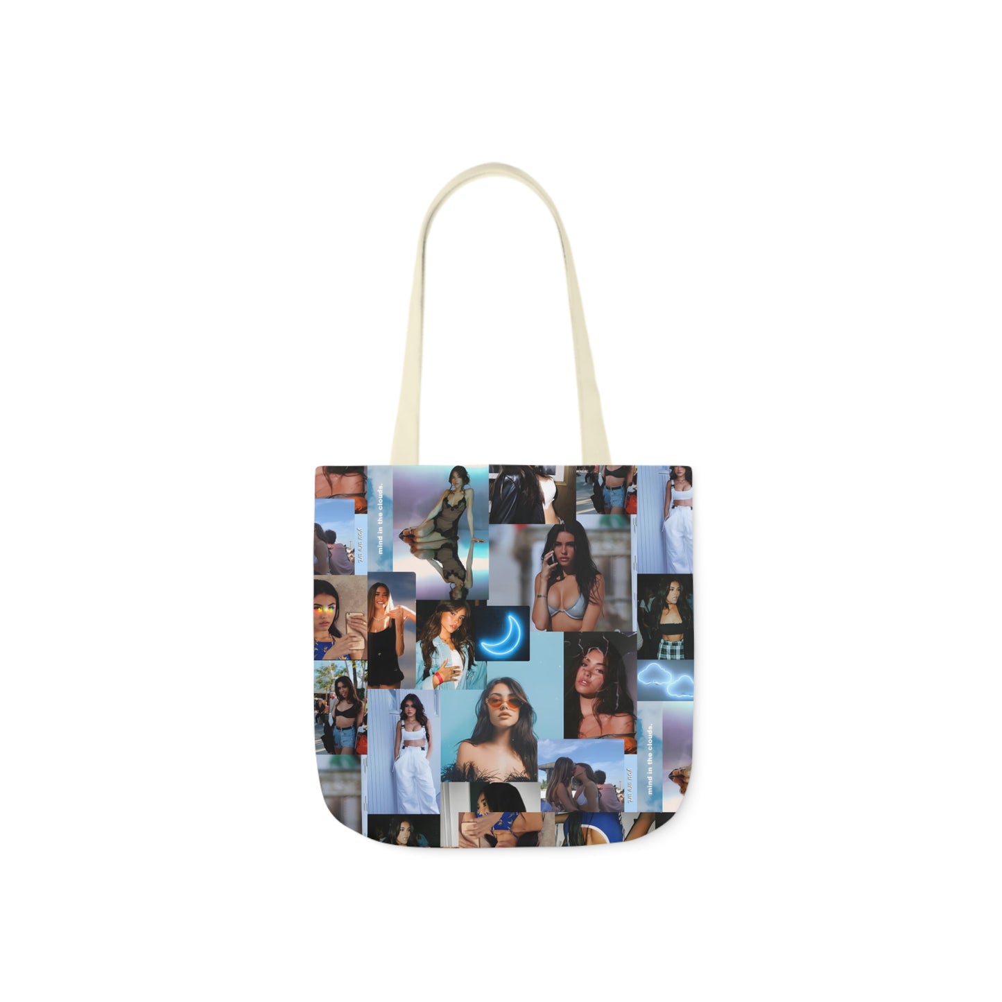 Madison Beer Mind In The Clouds Collage Polyester Canvas Tote Bag