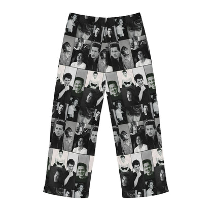 Charlie Puth Black And White Portraits Collage Men's Pajama Pants