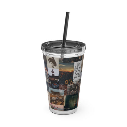 Morgan Wallen Darling You're Different Collage Sunsplash Tumbler with Straw