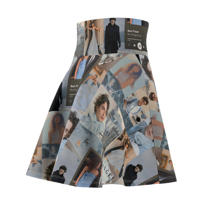 Timothee Chalamet And Zendaya Best Friend Collage Women's Skater Skirt