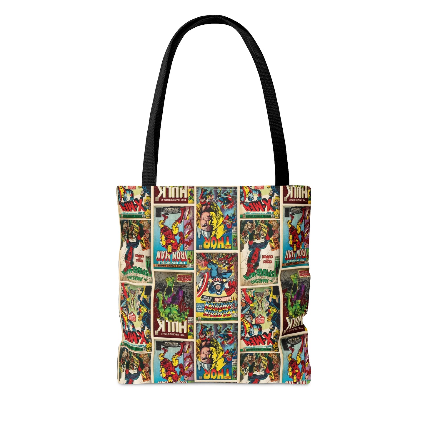Marvel Comic Book Cover Collage Tote Bag