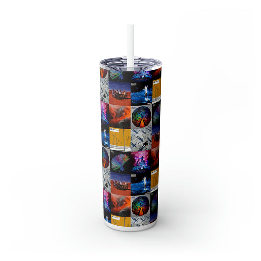 Muse Album Cover Collage Skinny Tumbler with Straw