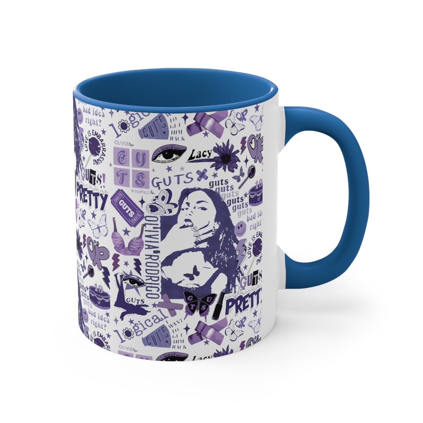 Olivia Rodrigo Guts Tour Collage Accent Coffee Mug, 11oz