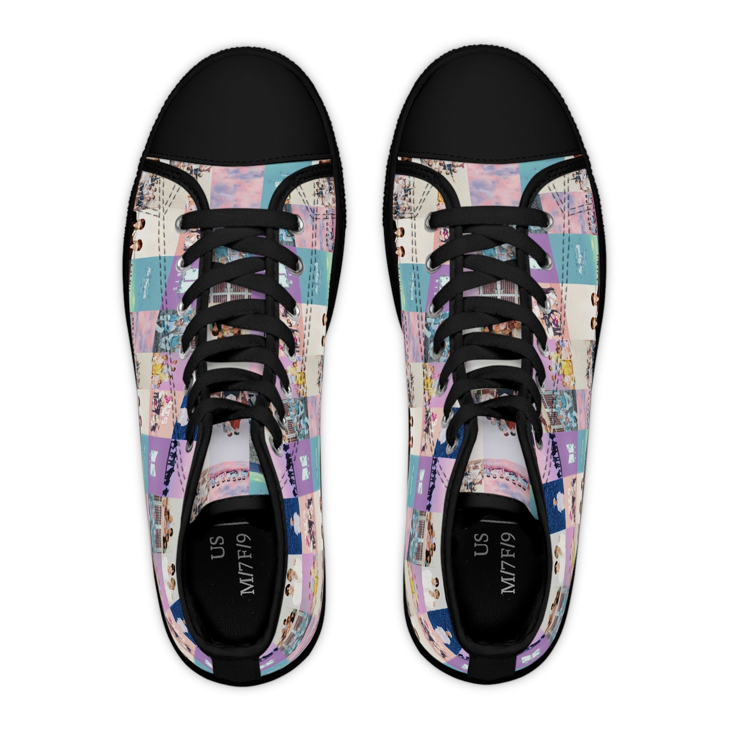 BTS Pastel Aesthetic Collage Women's High Top Sneakers