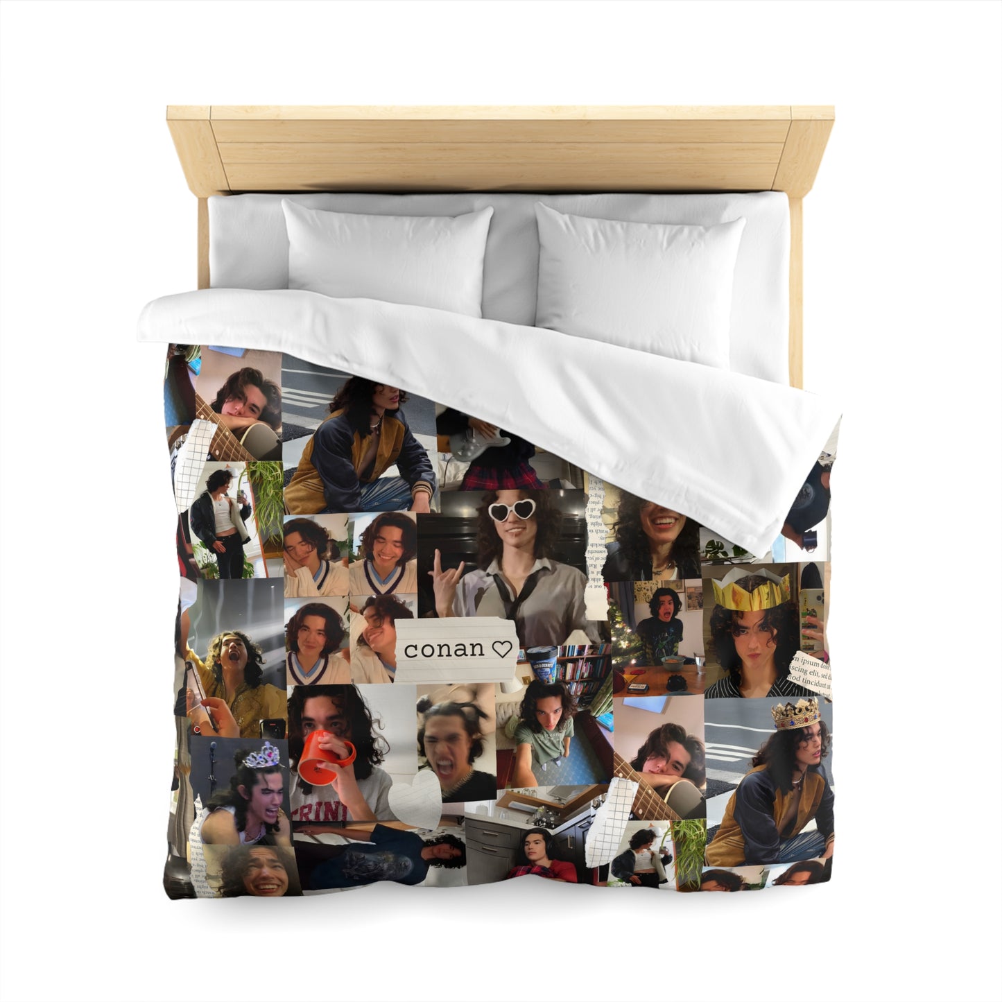 Conan Grey Being Cute Photo Collage Microfiber Duvet Cover