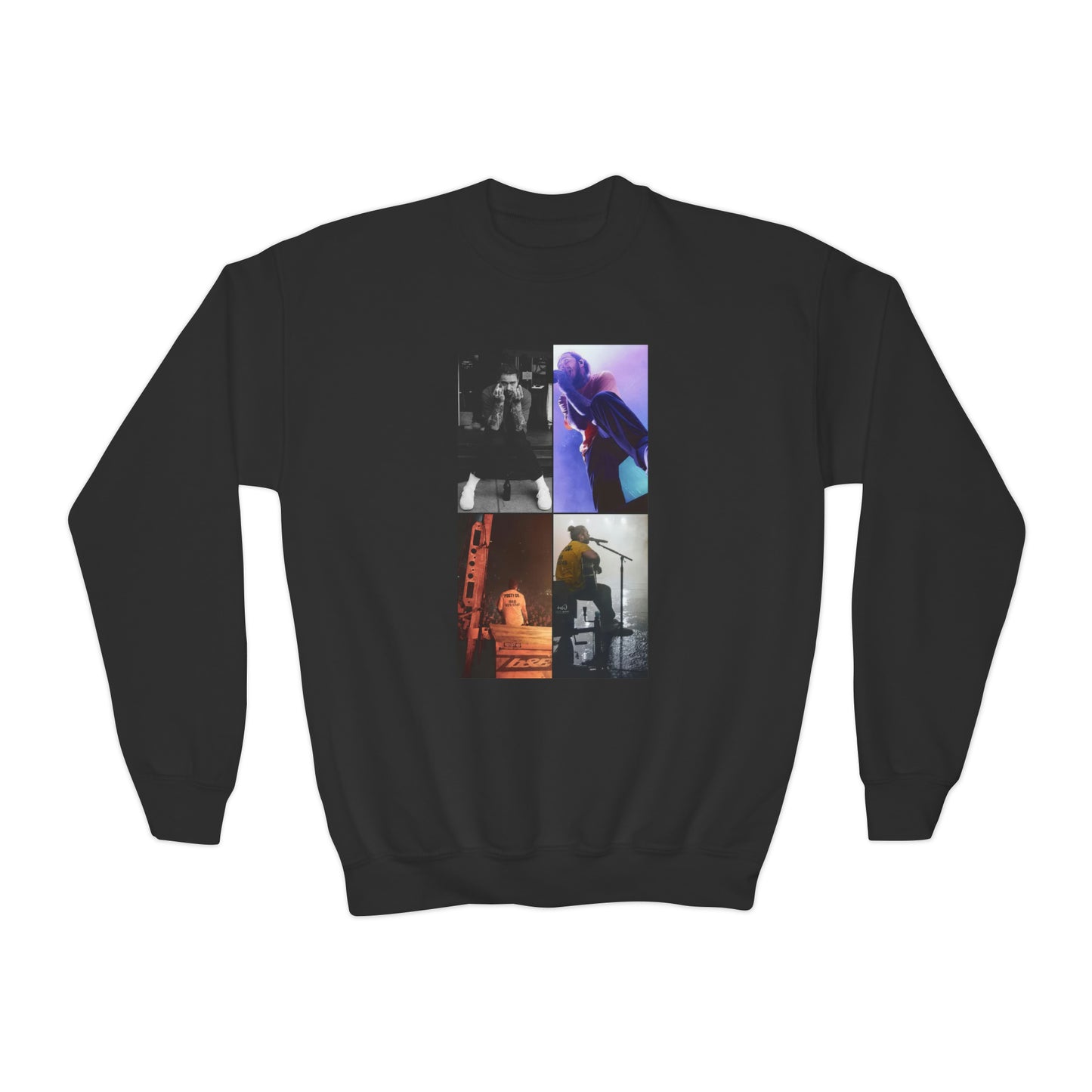 Post Malone On Tour Collage Youth Crewneck Sweatshirt