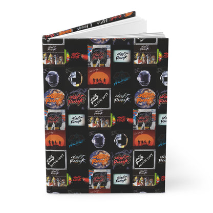 Daft Punk Album Cover Art Collage Hardcover Journal