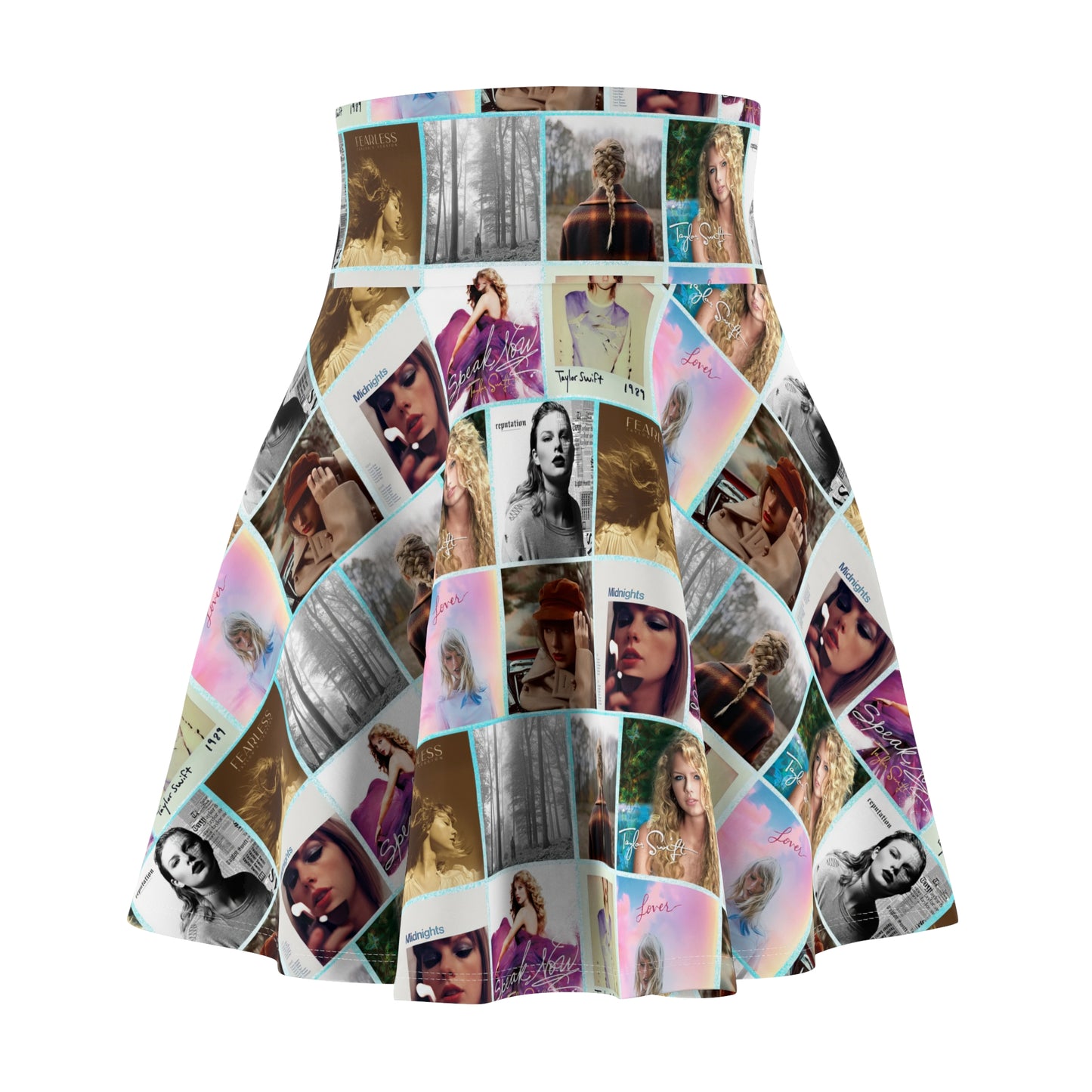 Taylor Swift Album Art Collage Pattern Women's Skater Skirt