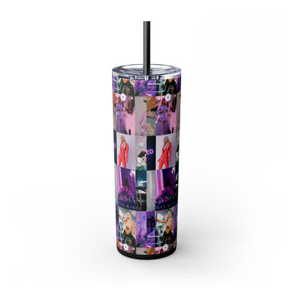 Ava Max Belladonna Photo Collage Skinny Tumbler with Straw